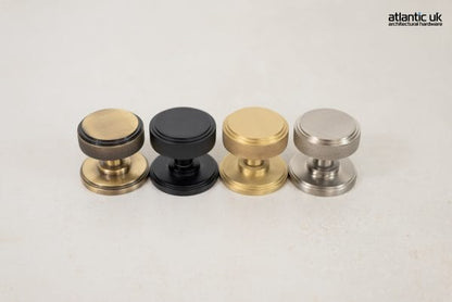 Millhouse Brass Harrison Solid Brass Knurled Mortice Door Knob on Concealed Fix Rose - additional image