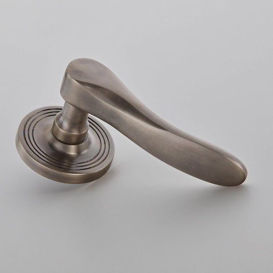Croft - Cambridge Lever on Raised Edge Covered Rose, Unsprung 2061COV65B by Croft Ironmongery