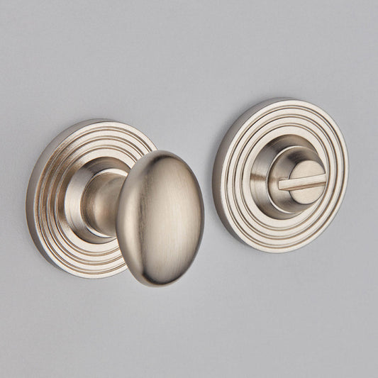 Croft - Oval Knob Turn and Release Reeded Covered Rose 2247 by Croft Ironmongery