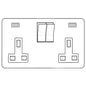Bauhaus Range Matt Bronze Switches & Sockets, BH9 - 2G 13A Socket with USB-C+C by Heritage Brass By M-Marcus