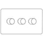 Victorian Satin Brass Switches & Sockets, SAB - 3 Gang Dimmer 250 watts (Compatible with halogen/ incandescent bulbs) by Heritage Brass By M-Marcus