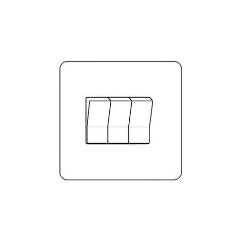Seville Range Gloss White (Project Finish) 3 Gang 2-Way Rocker Switch by Heritage Brass By M-Marcus