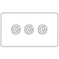 Gainsborough Range Antique Brass Switches & Sockets, GF91 - 3 Gang Toggle Switch by Heritage Brass By M-Marcus