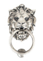 From The Anvil's Antique Pewter Lion Head Door Knocker