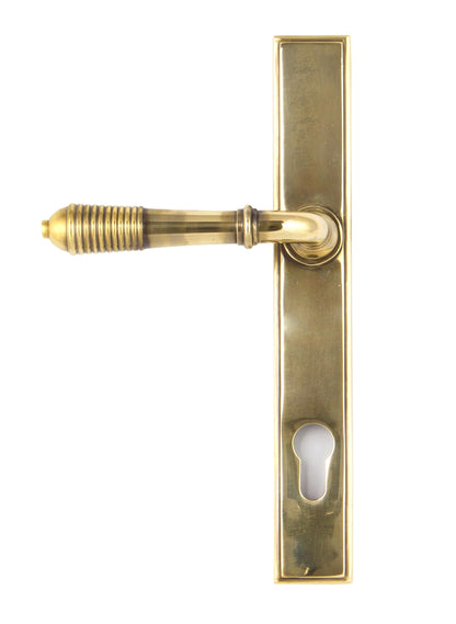 Reeded Slimline Lever Espag. Lock Set by From The Anvil