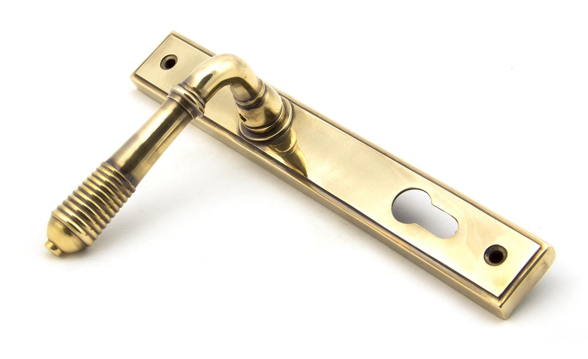 Reeded Slimline Lever Espag. Lock Set by From The Anvil