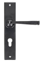 From The Anvil's Black Large Avon Lever Euro Lock Set