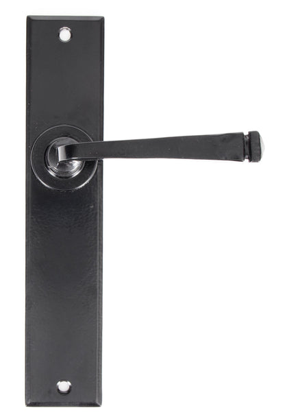 From The Anvil's Black Large Avon Lever Latch Set
