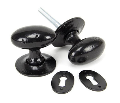 From The Anvil, Oval Mortice/Rim Knob Set, Door Knobs, Mortice Knobs