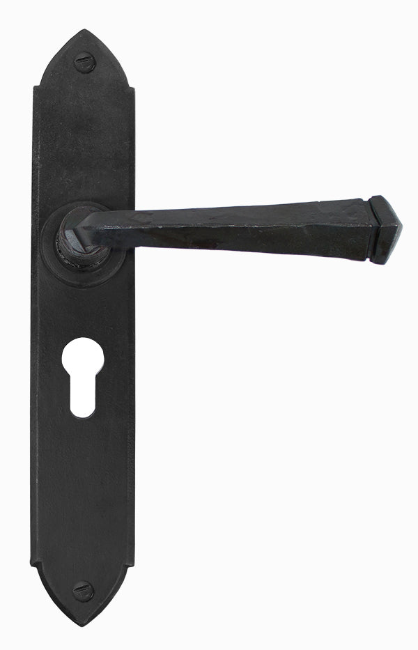 From The Anvil, Gothic Lever Euro Lock Set, Door Handles, Lever Euro