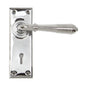 From The Anvil's Polished Chrome Reeded Lever Lock Set