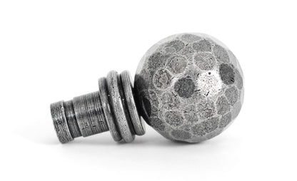 Hammered Ball Curtain Finial (pair) by From The Anvil