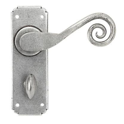 From The Anvil's Pewter Patina Monkeytail Lever Bathroom Set