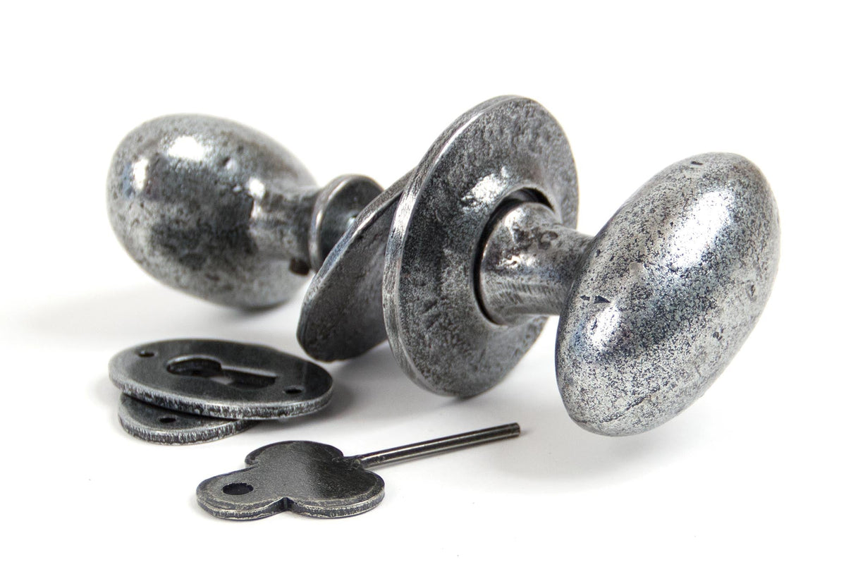 Oval Mortice/Rim Knob Set by From The Anvil