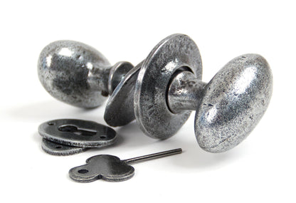 Oval Mortice/Rim Knob Set by From The Anvil