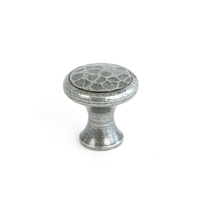 From The Anvil's Pewter Patina Hammered Cabinet Knob
