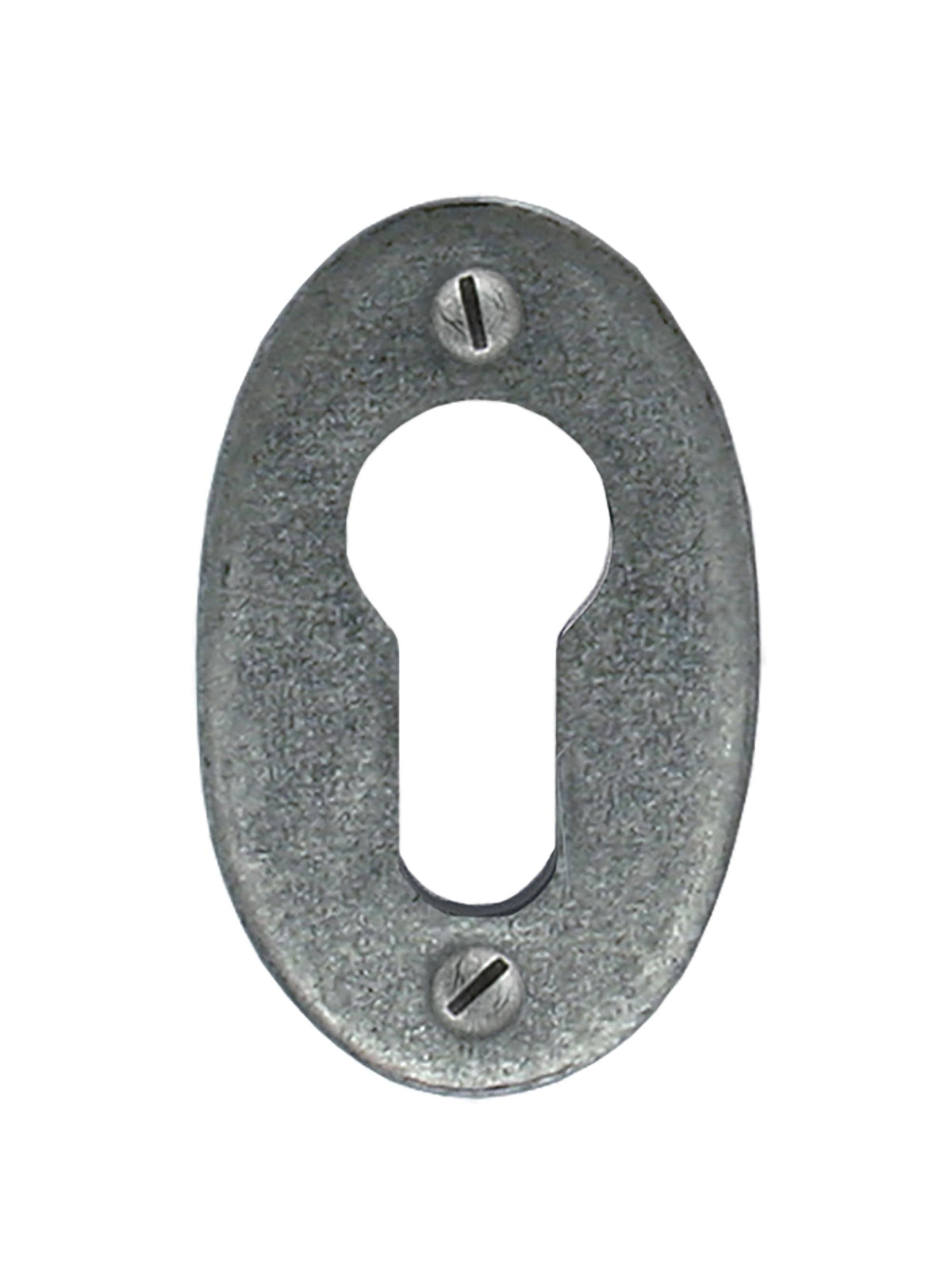 From The Anvil's Pewter Patina Oval Euro Escutcheon