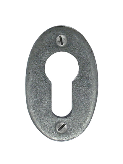 From The Anvil's Pewter Patina Oval Euro Escutcheon