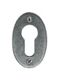 From The Anvil's Pewter Patina Oval Euro Escutcheon