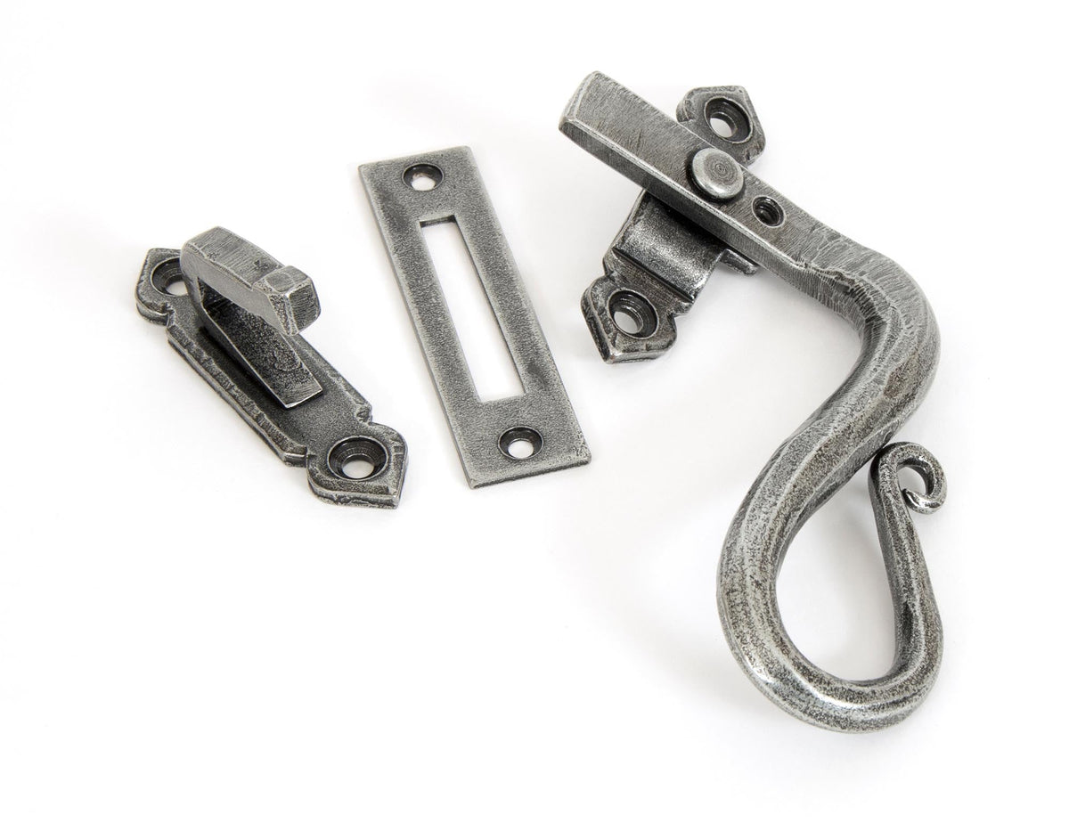 From The Anvil's Pewter Patina Locking Shepherds Crook Fastener