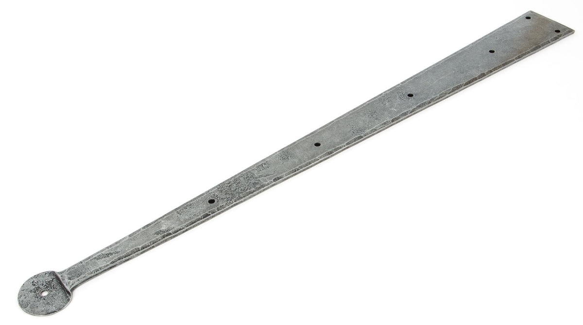 From The Anvil's Pewter Patina Penny End Hinge Front (pair)