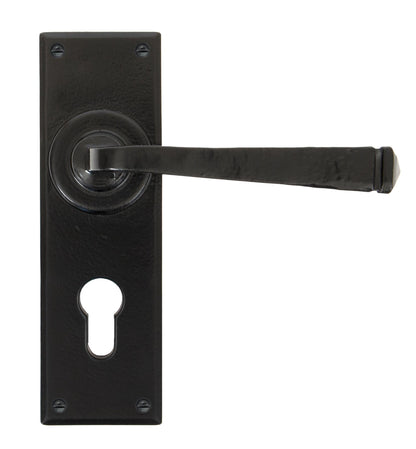 From The Anvil's Black Avon Lever Euro Lock Set