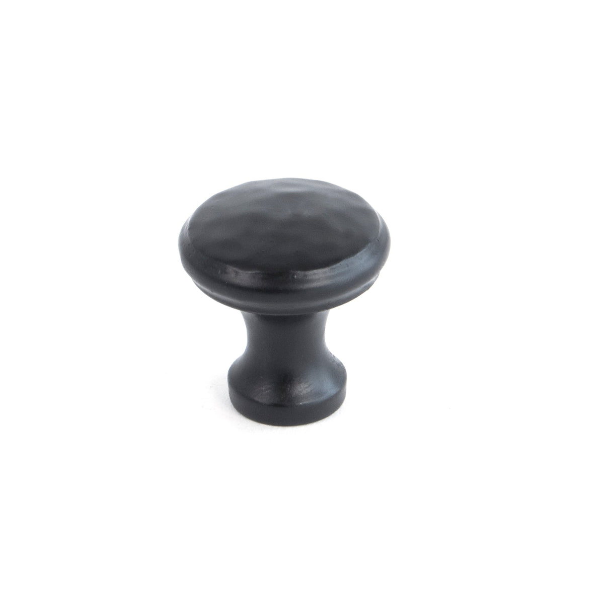 From The Anvil's Black Hammered Cabinet Knob