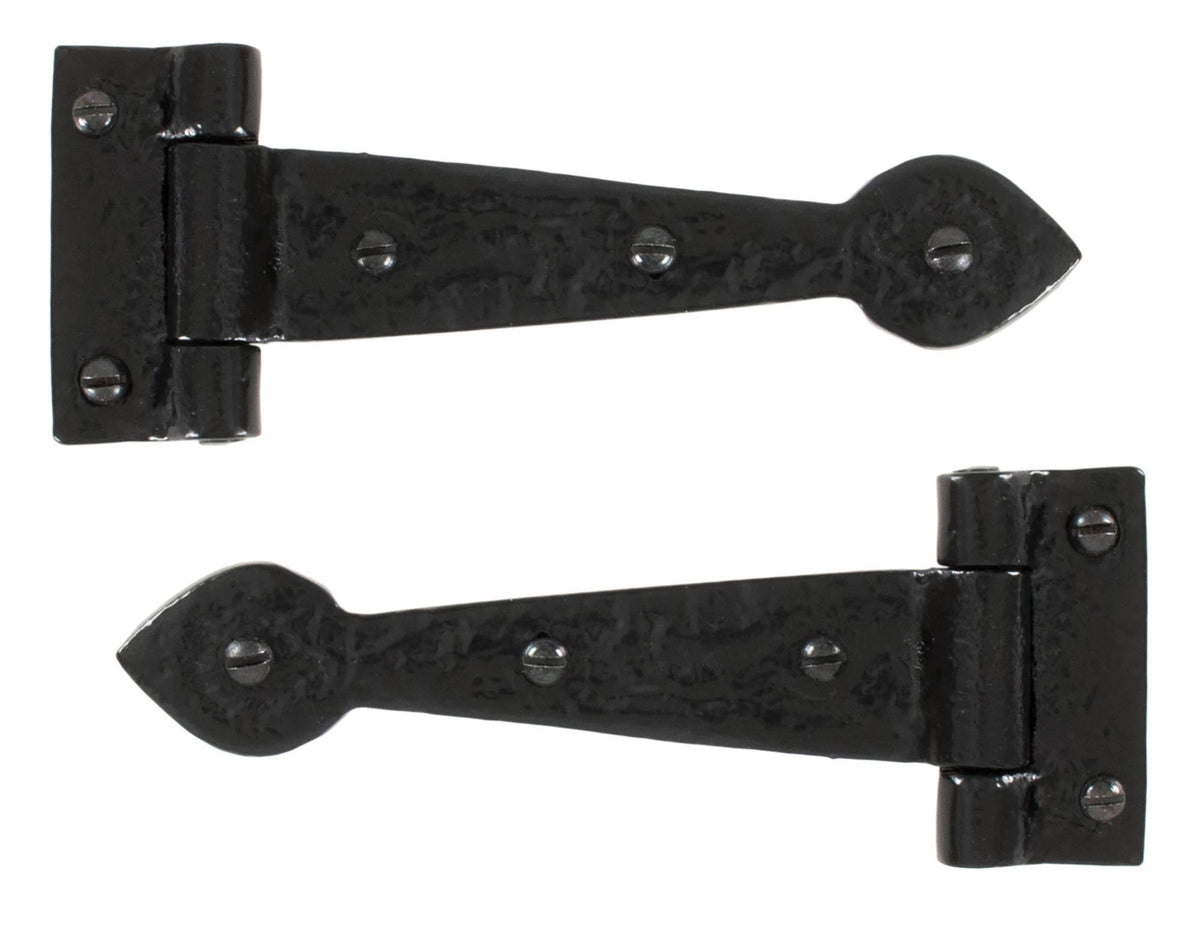 Black Cast T Hinge (pair) by From The Anvil