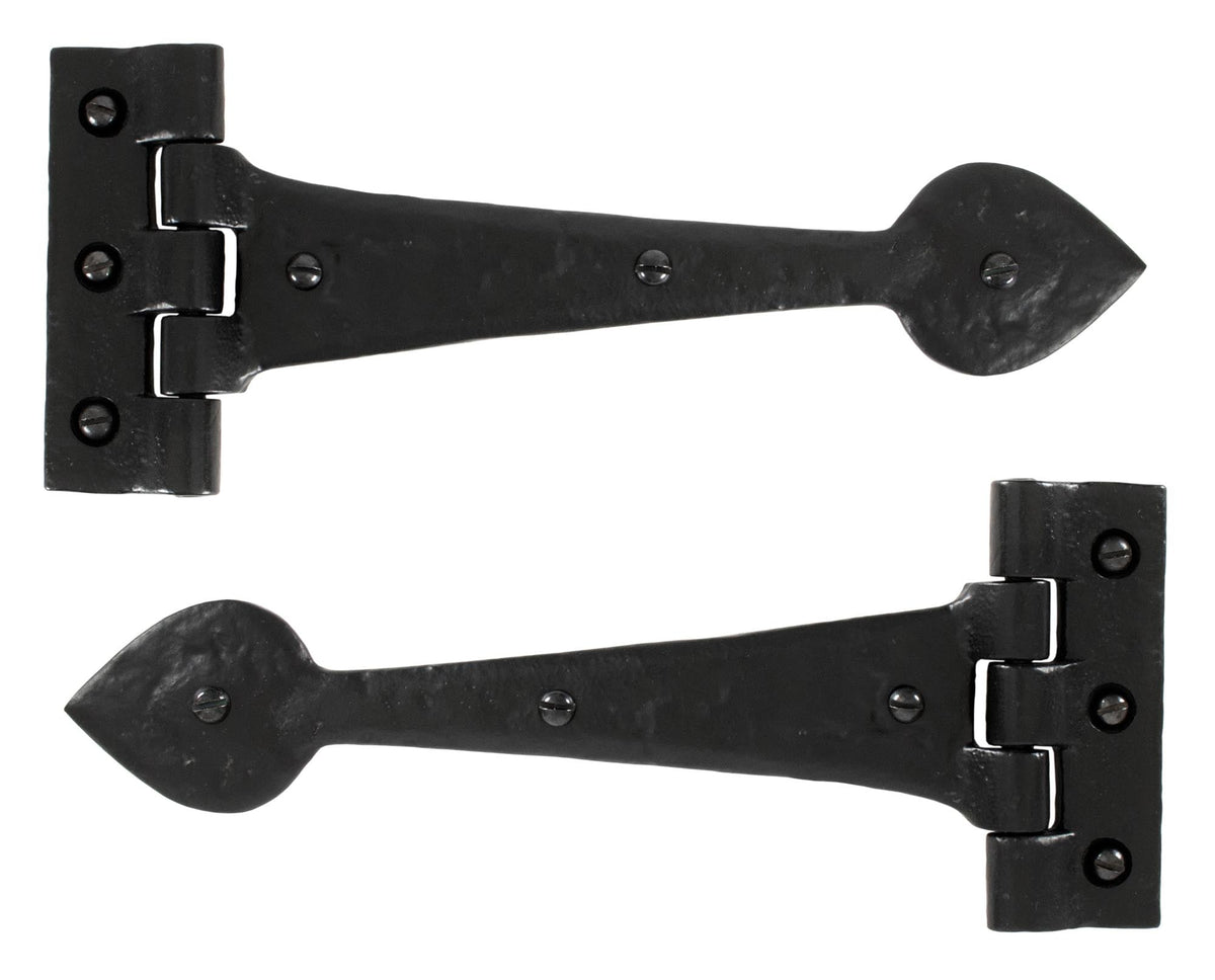 Black Cast T Hinge (pair) by From The Anvil