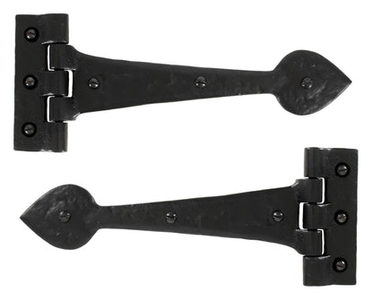 Black Cast T Hinge (pair) by From The Anvil