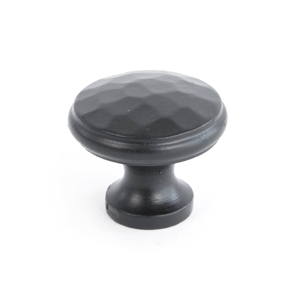 From The Anvil's Black Hammered Cabinet Knob