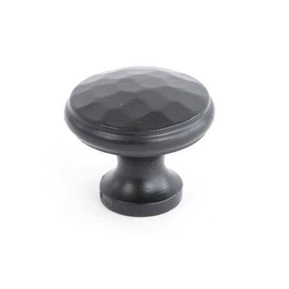 From The Anvil's Black Hammered Cabinet Knob