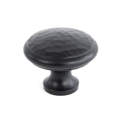 From The Anvil's Black Hammered Cabinet Knob