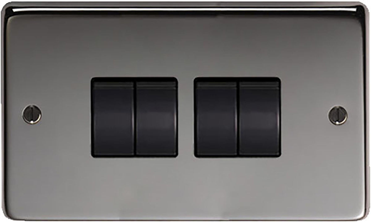 From The Anvil's Black Nickel 10 Amp Switched Socket