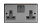 From The Anvil's Black Nickel 13 Amp Switched Socket