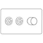 Verona Range Switches & Sockets - 3G Mixed Toggle Dimmer Switch 2xToggle 1xTED by Heritage Brass By M-Marcus