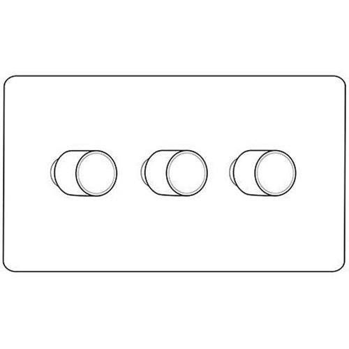 Gainsborough Range Matt Bronze Switches & Sockets, GF09 - 3G Multi Location Primary Dimmer by Heritage Brass By M-Marcus