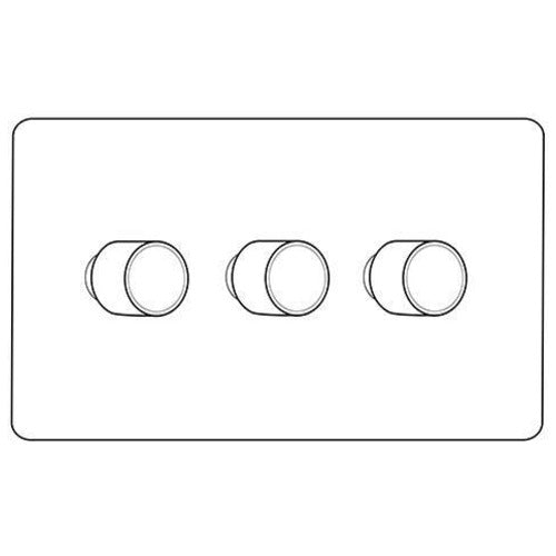 Windsor Range Aged Brass Switches & Sockets, WN50 - 3G Multi Location Secondary Dimmer by Heritage Brass By M-Marcus