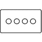 Studio Range Polished Nickel Switches & Sockets, Y08 - 4 Gang Dimmer 400 watts(Compatible with halogen/ incandescent bulbs) by Heritage Brass By M-Marcus