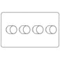 Victorian Polished Brass Switches & Sockets, V - 4 Gang Dimmer 400 watts(Compatible with halogen/ incandescent bulbs) by Heritage Brass By M-Marcus