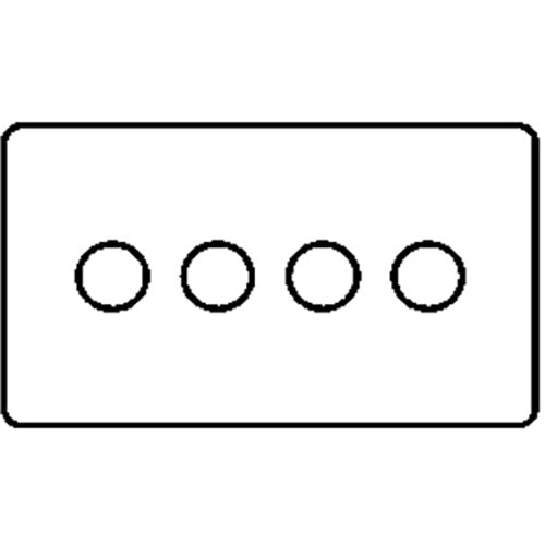Executive Range Satin Black Nickel with Polished Chrome Switches & Sockets, EX26 - 4 Gang Dimmer 400 watts(Compatible with halogen/ incandescent bulbs) by Heritage Brass By M-Marcus