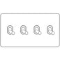 Hoxton Paintable Range Primed White (Paintable) 4 Gang 2-Way Stockholm Toggle Switch