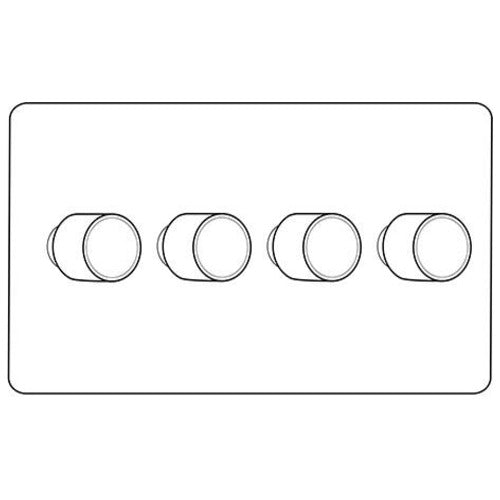 Vintage Range Rustic Copper Switches & Sockets, XRC - 4 Gang TED Dimmer (Compatible with LED Lamps) by Heritage Brass By M-Marcus
