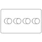 Georgian Elite Range Antique Brass Switches & Sockets, J91 - 4 Gang TED Dimmer (Compatible with LED Lamps) by Heritage Brass By M-Marcus