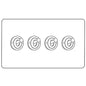 Mode Range Matt White 4 Gang 2-Way Classic Toggle Switch