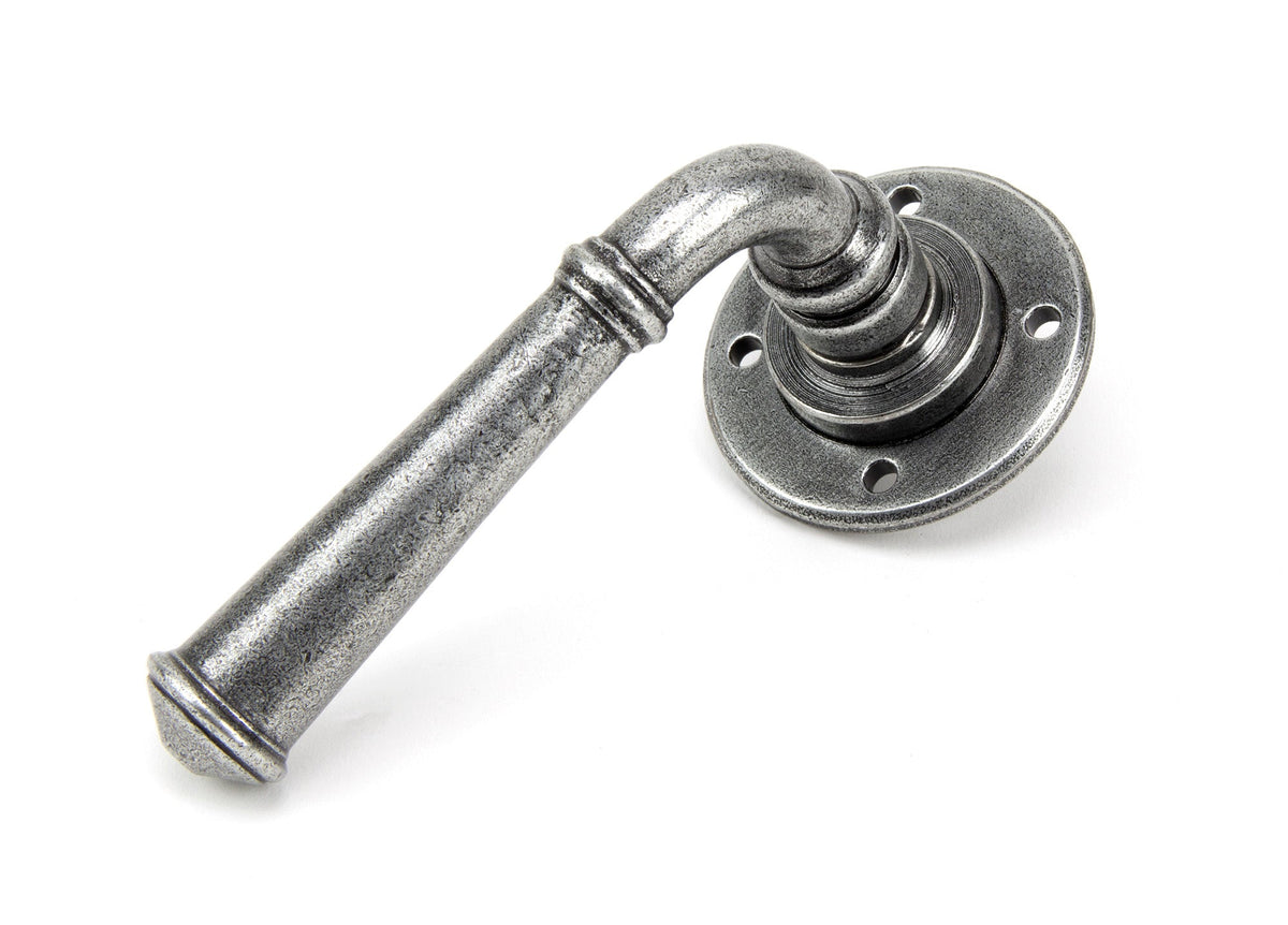 From The Anvil's Pewter Patina Regency Lever on Rose Set