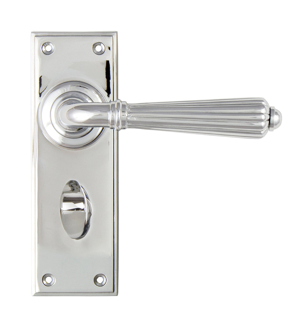From The Anvil's Polished Chrome Hinton Lever Bathroom Set