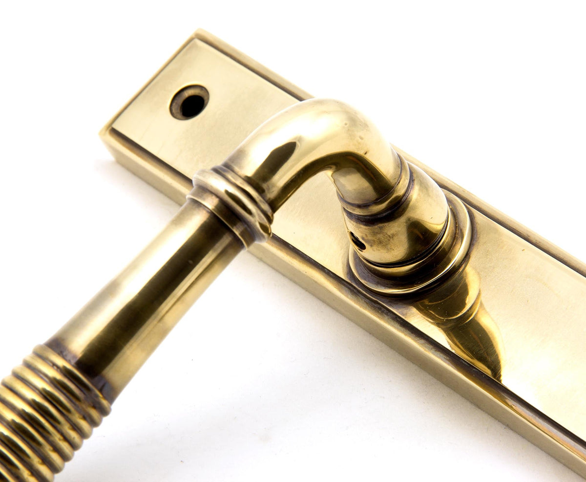 Reeded Slimline Lever Espag. Latch Set by From The Anvil