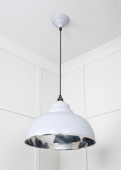 Hammered Nickel Harborne Pendant by From The Anvil