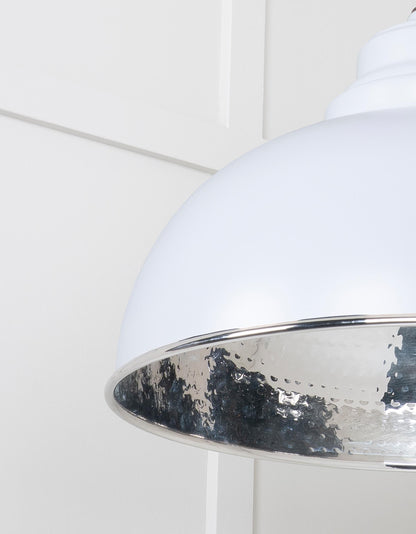 Hammered Nickel Harborne Pendant by From The Anvil